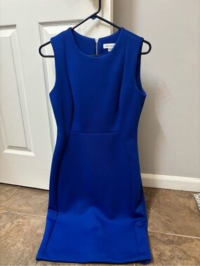 Calvin Klein Cobalt Blue Sleeveless Sheath Dress